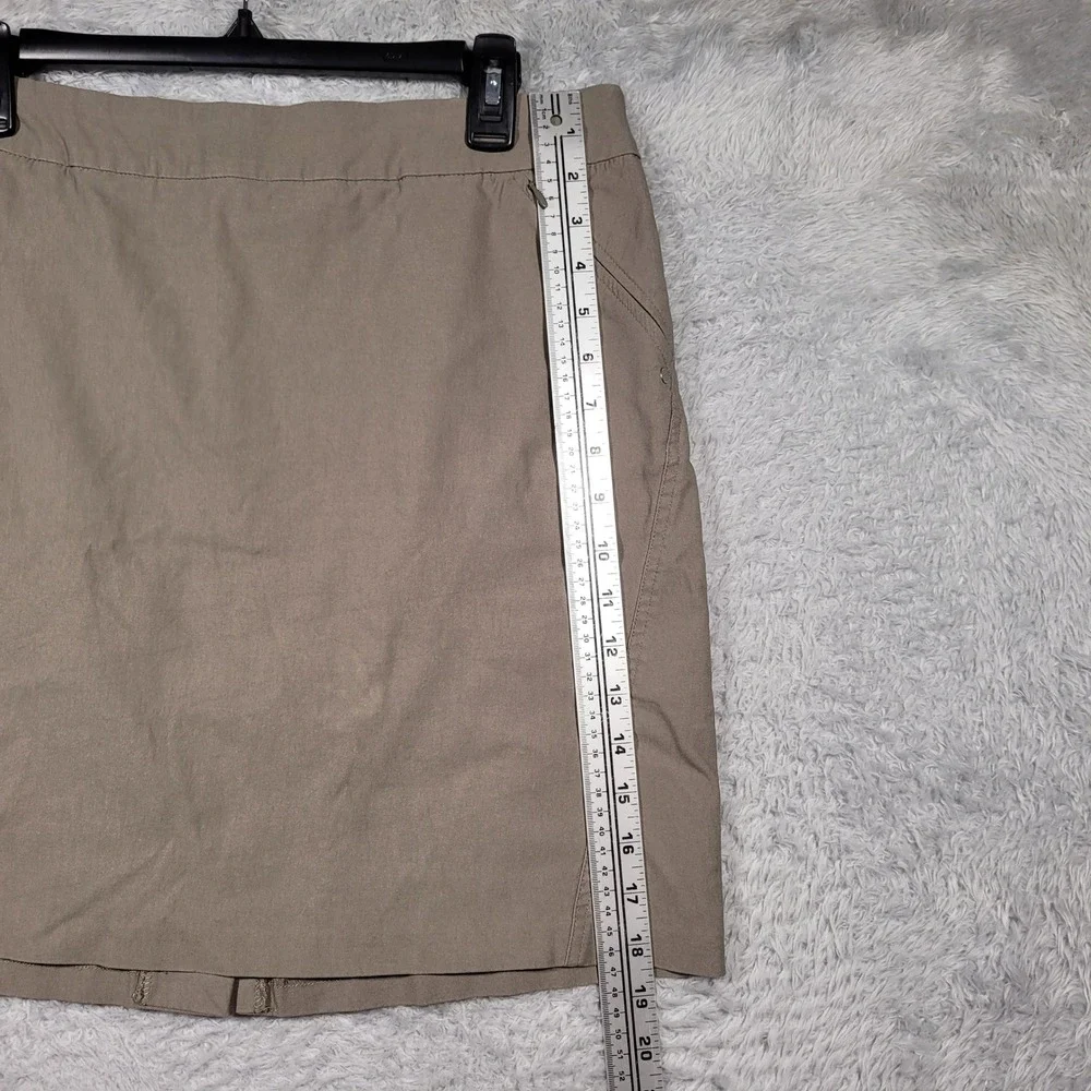 Tribal Skort Womens Size 12 Khaki‎ A Line Knee Length Pockets Casual - Picture 4 of 8